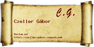 Czeller Gábor névjegykártya